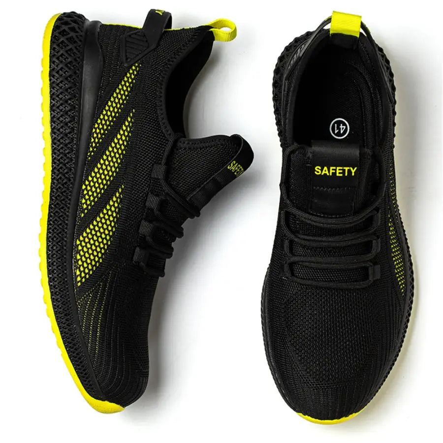 Work Sneakers Men Safety Shoes Construction Steel Toe Work Shoes Safety Boots Men Shoes Anti-Puncture Working Summer Kevlar