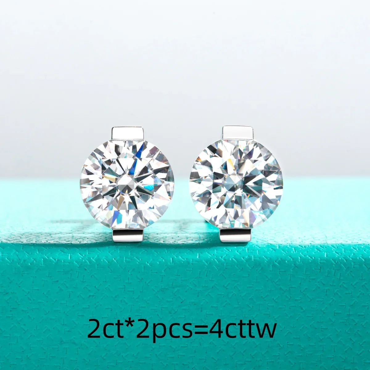 1cttw-6cttw Moissanites Earrings 925 Sterling Silver D Color VVS1 Moissanite Classic Stud Earrings for Woman Jewelry