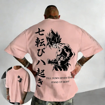 Hand Drawn Printed Cotton T-shirt Summer New Style Men's and Women's Loose Casual Street Trendy Top