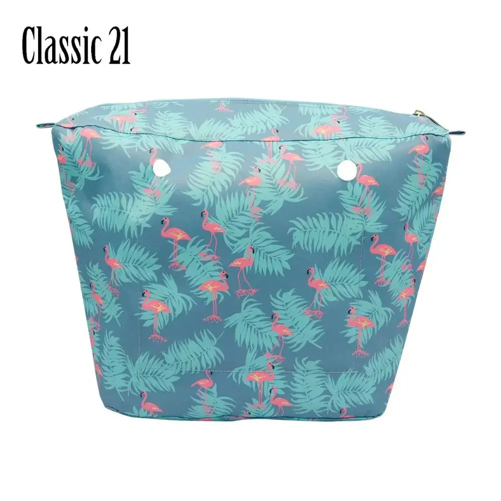 Composite Twill Cloth Waterproof Inner Lining Insert Zipper Pocket for Classic Mini Obag Senior Inner Pocket for O Bag