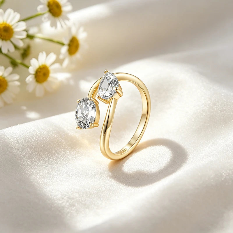 Full D Vvs1 6*8mm Moissanite Rings for Women Proposal Wedding Band 100% S925 Sterling Silver Jewelry Gifts High-quality