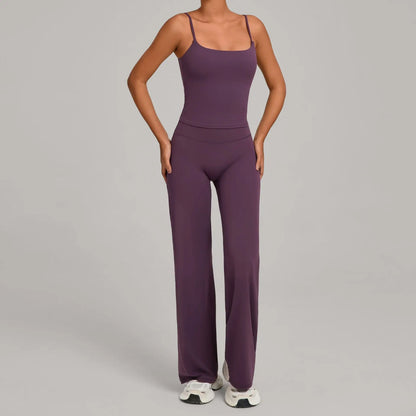 Gym Workout Clothes Women's Casual Wear Outdoor Sports Tight Yoga Suit Naked Feeling Fitness Suit High Waist Yoga Two-piece Set