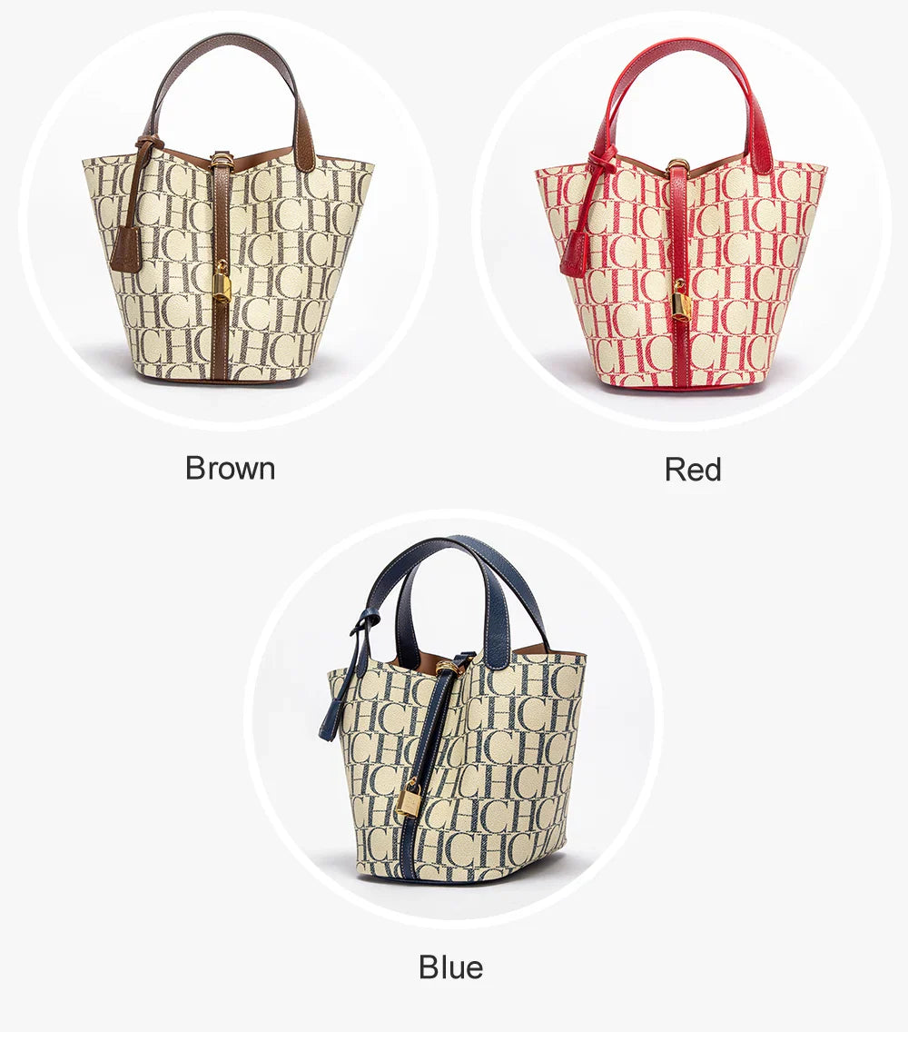Large Capacity Commuter Travel Handbag Luxury Brand Fashion Texture Letter Printed Women's Shoulder Bag