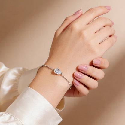 2CT Water Drop Moissanite Bracelet Can Pass Diamond Test 100% S925 Silver Plated 18K Gold Adjustable chain for Women