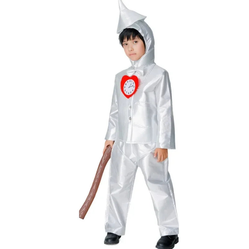 Halloween Cosplay Tin Man Costume Parent-children Clothing Adult Male Iron Man Costume Wizard of Oz Performance Stage Costumes