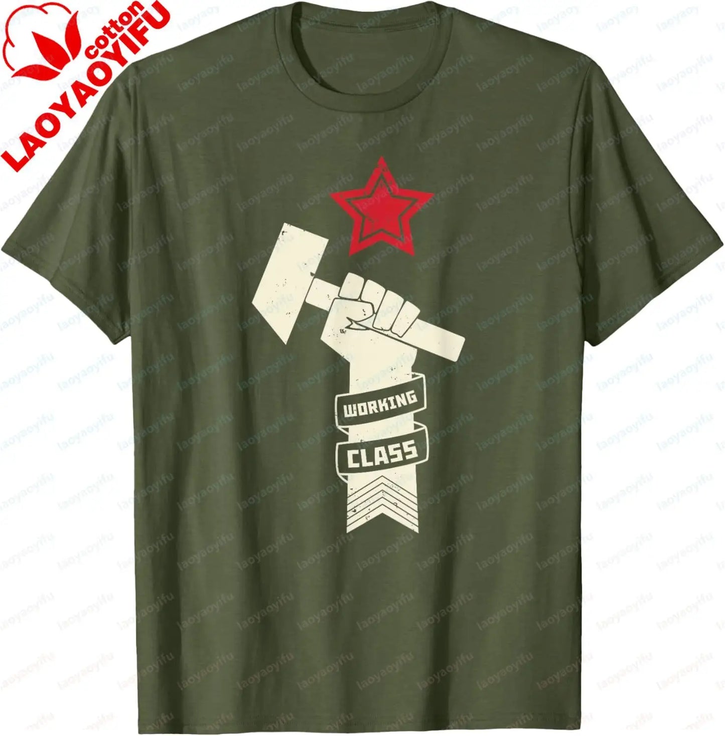 Proletariat Russia USSR Soviet Union CCCP Retro Vintage T-Shirt  Print on Demand Casual Streetwear Camisas Streetwear