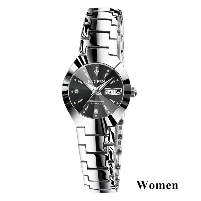 Relogio Feminino Couple Watch Men Quartz watch for Lovers Luxury Womens wristwatch Stainless Steel Waterproof