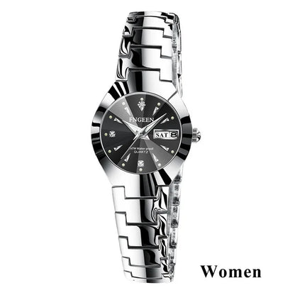 Relogio Feminino Couple Watch Men Quartz watch for Lovers Luxury Womens wristwatch Stainless Steel Waterproof