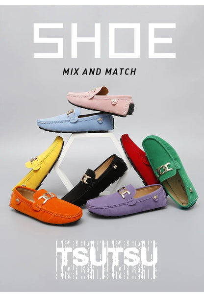 Sapatos Masculinos 2025 Novos Feitos à Mão Gorro Sola Macia Slip-On Casual Sapatos Preguiçosos Respiráveis ​​Trbottomy Mais Fáceis de Combinar Tamanho Grande