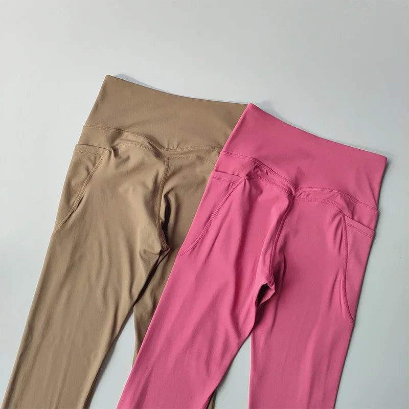 High Intensity Color Blocking Cross Back Integrated Yoga Set 2PCS Sports Underwear High Waist and Hip Lifting Fitness Leggings