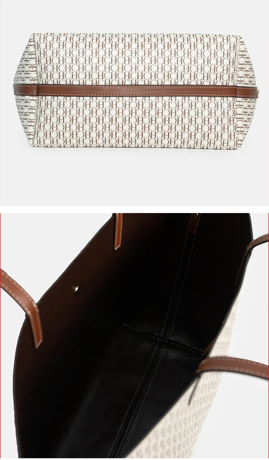 CH Elegante Luxo Leve Prática Com Bolsas Cor Pura Simples Grande Capacidade Casual Resistente Marca Bolsa Feminina Bolsa de Ombro