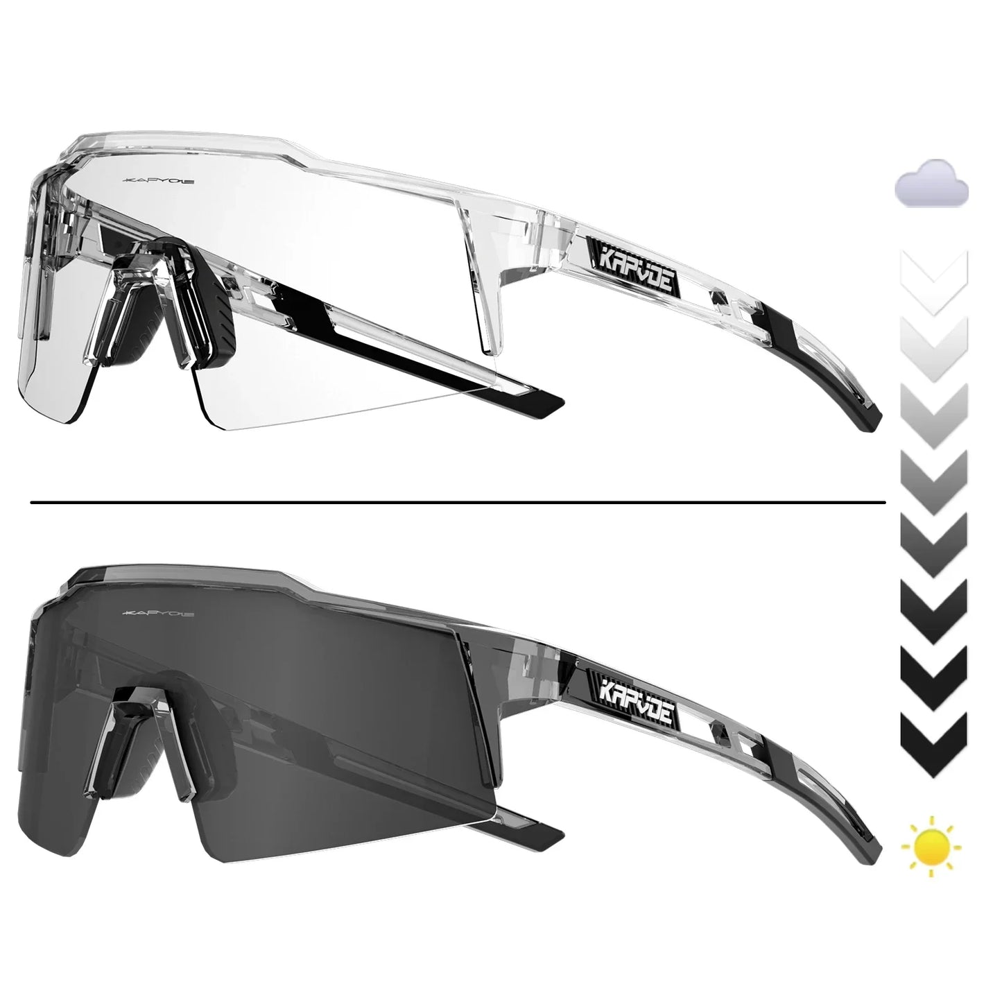 Photochromic Cycling Sunglasses for Men Women Bike Glasses Riding Driving UV400 Mountain Bicycle Goggles Eyewear Sports
