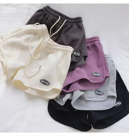 Women Casual Drawstring Sports Shorts Summer Thin High Waist Yoga A-line Shorts Loose Women Running Straight Trousers