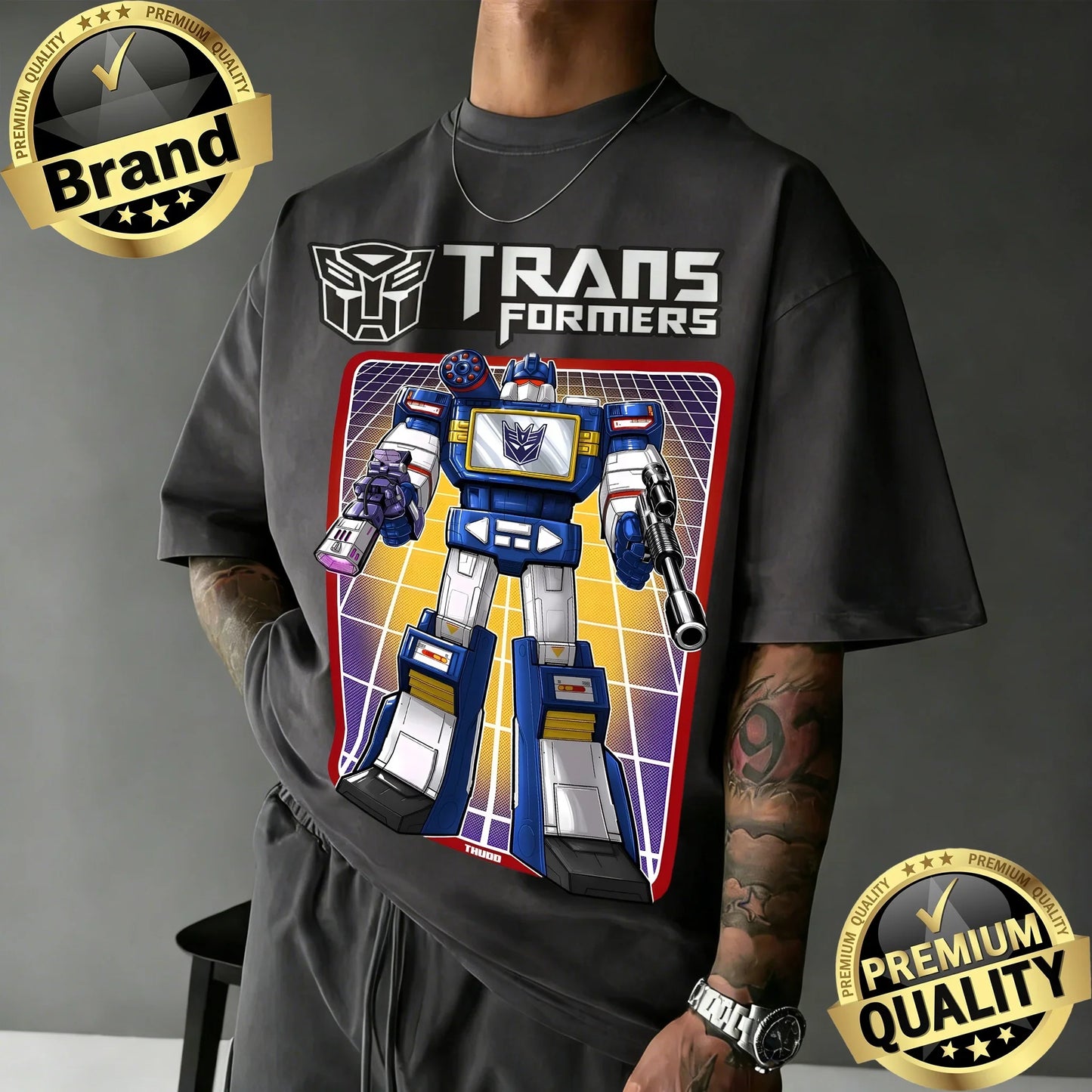 2026 Summer Hasbro Transformers Soundwave Graphic Brand Print T-shirt Unisex Tops Retro Casual Sleeve Short Clothing Breathable