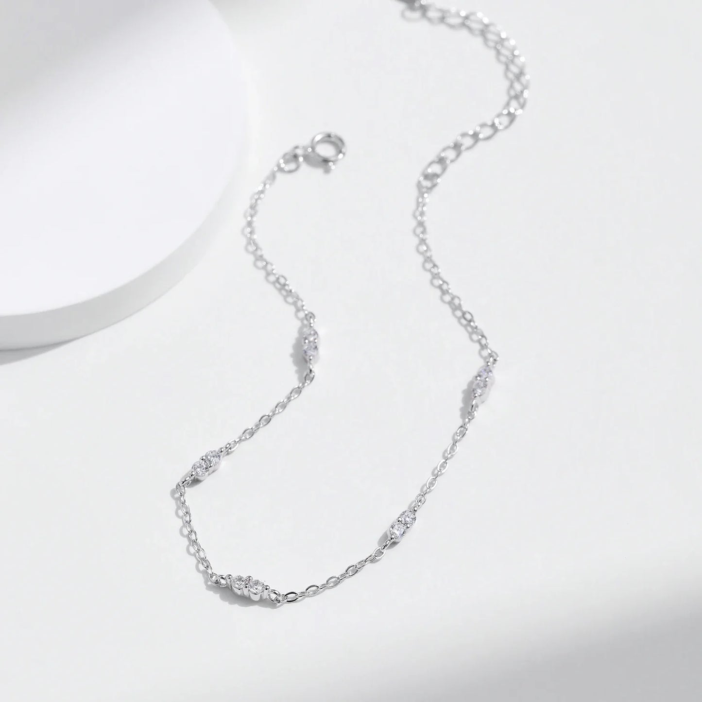 Dazzling Zirconia Bracelets 925 Sterling Silver Link Chian Fashion Stackable Bracelet For Women Fine Jewelry