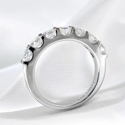 3/4mm Sparkling Moissanite Stackable Ring Certified Wedding Band for Women 100% Real Pure 925 Silver Rings Jewelry