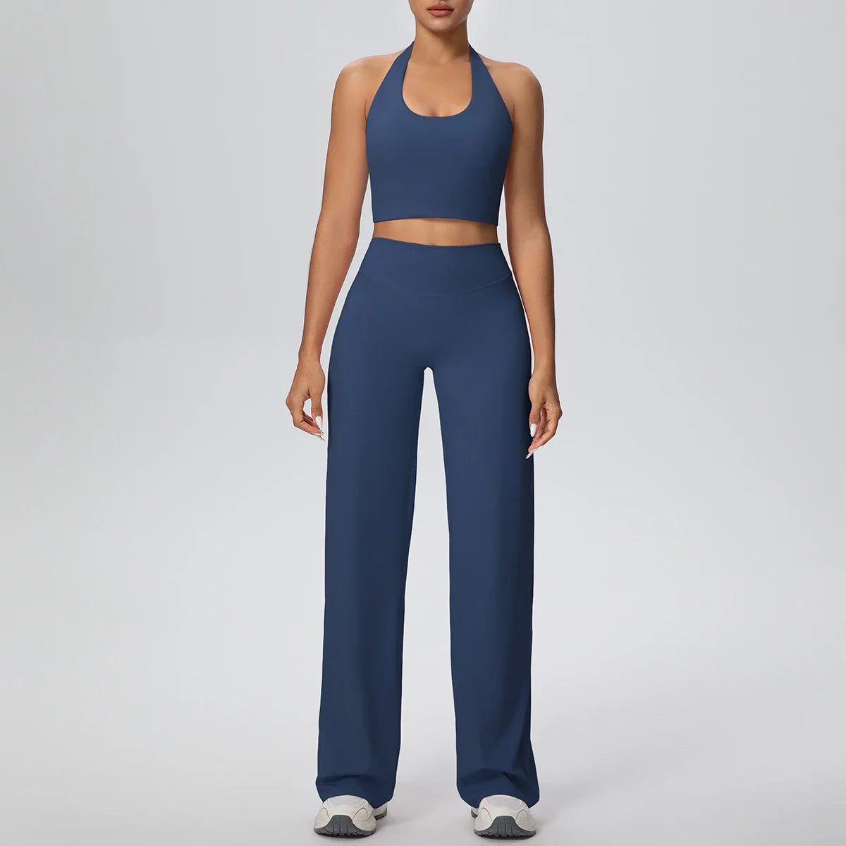 2Pieces Breathable Summer Workout Top Pants Yoga Set Yoga Underwear With Chest Pad Quick Drying Push Up Pencil Pants Yoga Set