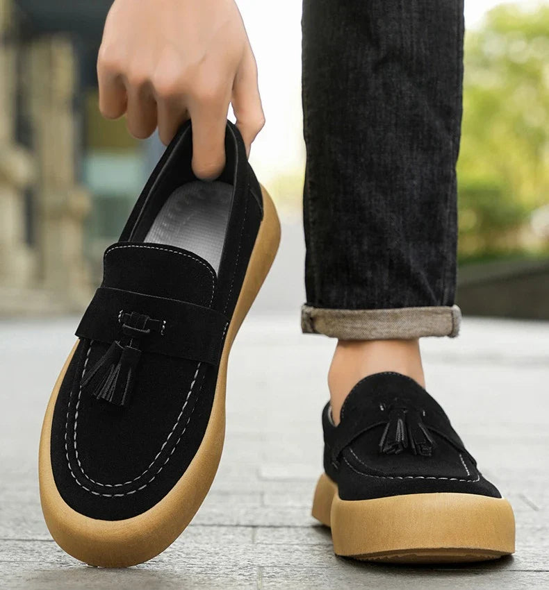 New autumn men's bean shoes British style loafers fashionable men's casual single shoes