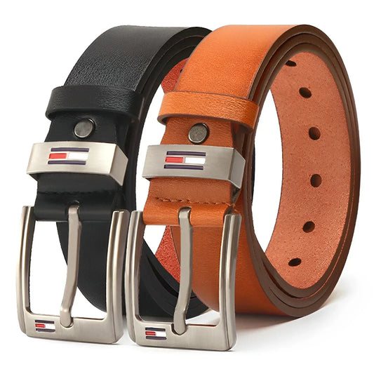 Male PU Leather Belt High Quality Men Belt Alloy Square Buckle Men Male Strap Pin Buckle Fancy Vintage Jeans Waistband Strap