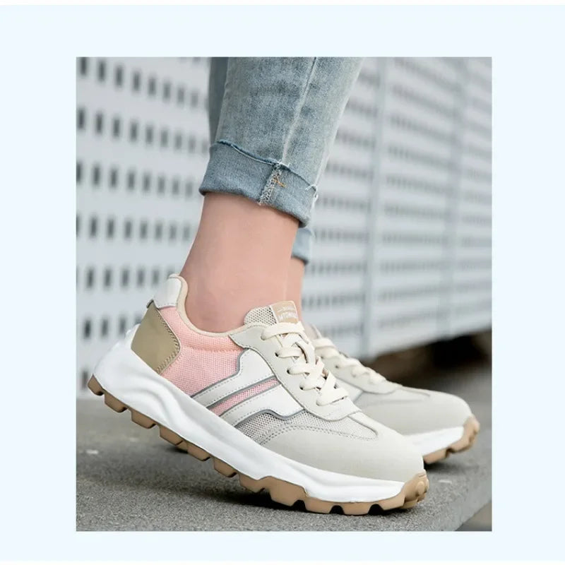 New Women's Safety Shoes with Anti Smashing and Anti Piercing Lightweight Soft Sole and Steel Toe Caps for Work Shoes