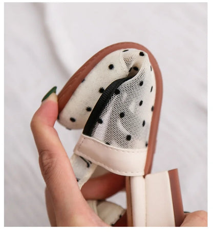 Kids Girls Leather Shoes Cute Children Students Girls Performance Shoes Beautiful Kids Students Soft Bottom Dance Footwear