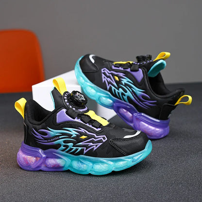 Fashion Children's Leather Casual Shoes For Boy Sneakers Breathable Kids School Walking Non-slip Sport Running Shoes Outdoor