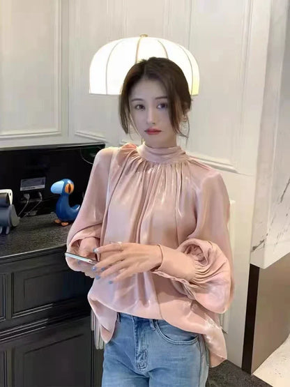 Elegant Women's summer shirts & blouses casual woman 2023 tops top women White shirt blouse blusas long sleeve shirt & blouse