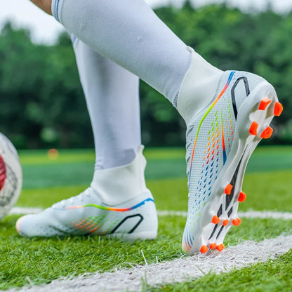 New Men Soccer Shoes Men Grass Breathable Soft Outdoor Football Shoes Cleats Long Spikes Comfortable Training Sport Shoes Men