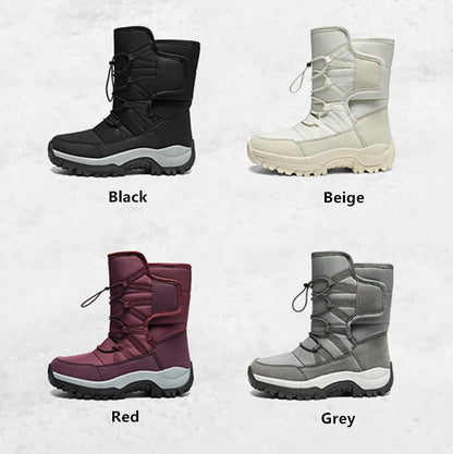 Men's Winter Shoes Waterproof Men's Boots Warm Plush Couple Snow Boots Outdoor Non-slip Hiking Boots Men Work Ankle Boots