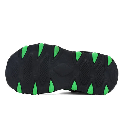 Knit Fabric Children Shoes Boy Sandals Rubber Sole Anti-slip Kids Beach Water Shoes Summer Casual Sports Sandals for Boy Sneaker