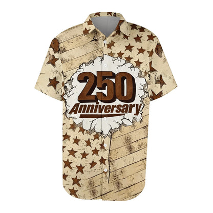 Patriotic American Flag Print Mens 250 Years of Freedom Raglan T Shirt Waffle V Neck Short Sleeve Casual Tops