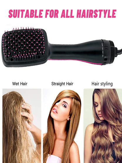3-in-1 hot air brush, one-step hair dryer, curling brush, straightener, comb, multi-functional hair dryer wonder