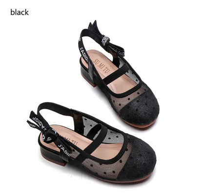 Kids Girls Leather Shoes Cute Children Students Girls Performance Shoes Beautiful Kids Students Soft Bottom Dance Footwear