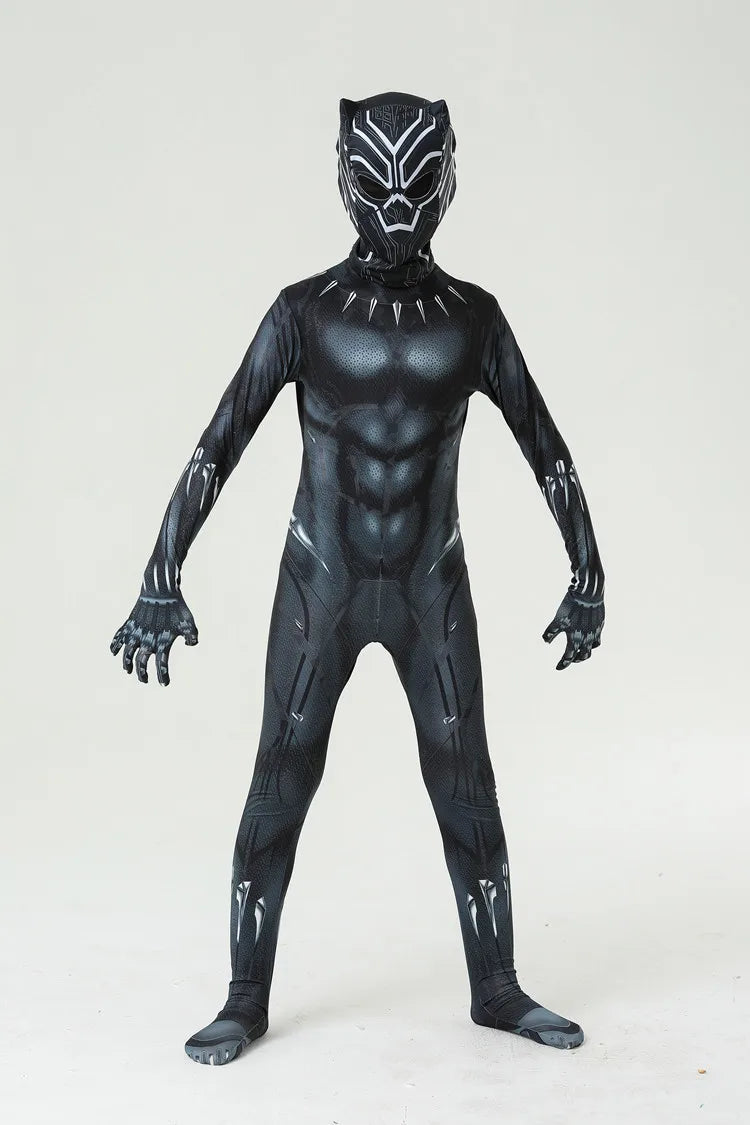 Anime Black Panther And Wizard of Oz Cute Lion Cosplay Costume Bodysuits Children For Men Boys Halloween Superhero Jumpsuits