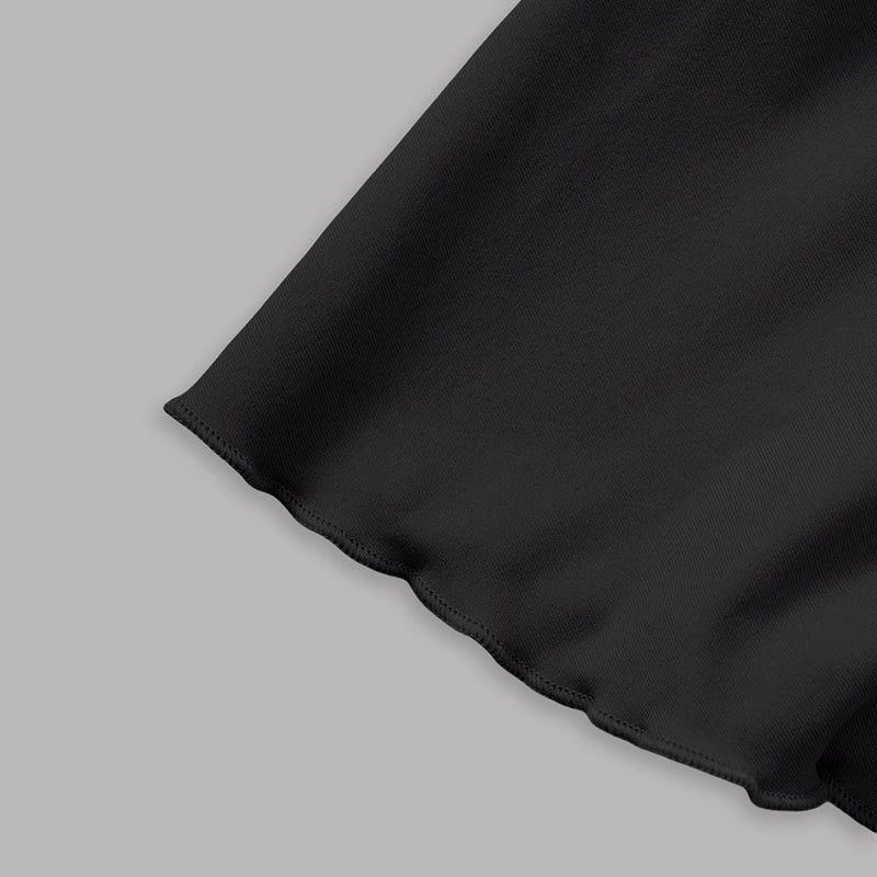 Summer new style simple pure color women's skirt fashion versatile elegant trendy fake drawstring A-line mini super short skirt