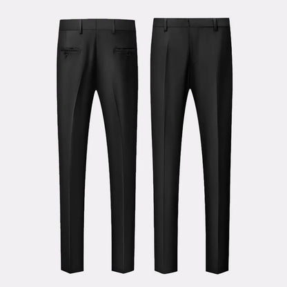 Men Suit 2 Pieces Black With Lapel Single Button Solid For Wedding Banquet Party Prom Business Work Daily Set Jacket And Pants