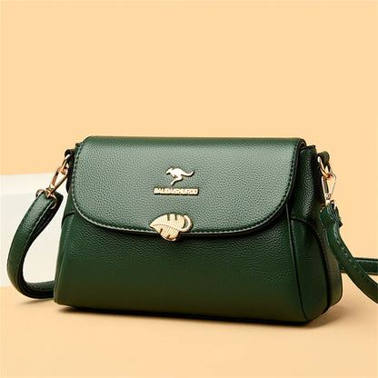 Women Bag Fashion Shoulder Bag Quality PU Leather Elegant Flap Retro Female Messenger Classic Multiple Pockets Crossbody Handbag