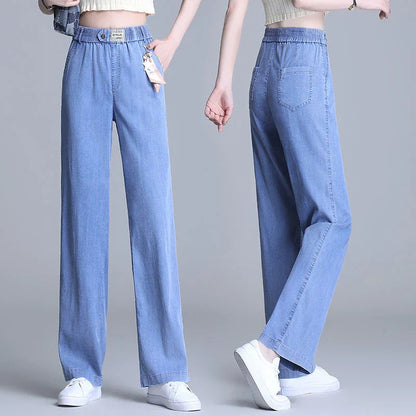 Wide Leg Pants Summer Thin Style Fashion Slim Straight Leg Trousers