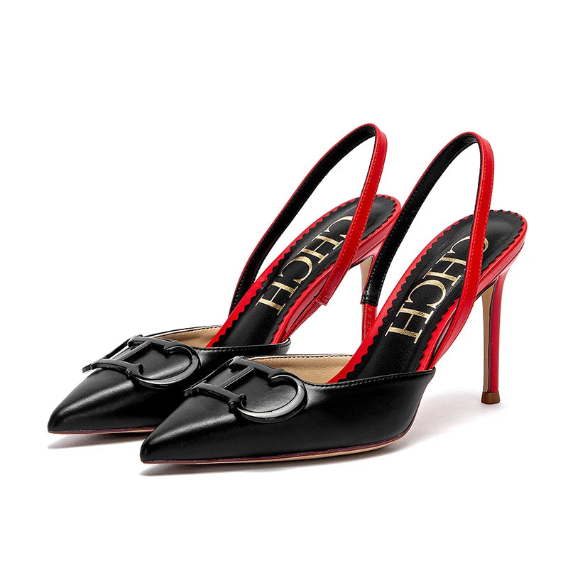 Women's High Heels 2025 Sharp tip Destiny Closed Toe Strappy Heels Sexy Wedding Bridal Party Dress Shoes 9cm