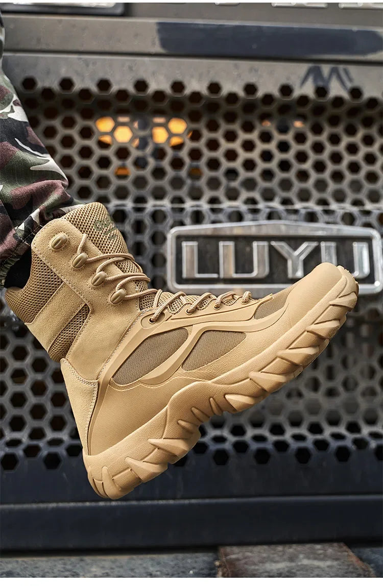 Men Shoes Tactical Boots Special Forces Field Man Boot Lightweight Outdoor Non-Slip Men Zapatillas Hombre Motorcycle Boots