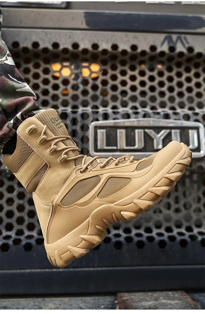 Men Shoes Tactical Boots Special Forces Field Man Boot Lightweight Outdoor Non-Slip Men Zapatillas Hombre Motorcycle Boots