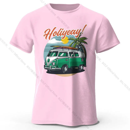 Seaside Market Medal Printed Unisex Men Women T-Shirt Tees Tops 100% Cotton Anchor Graphic Coastal Souvenir Wear
