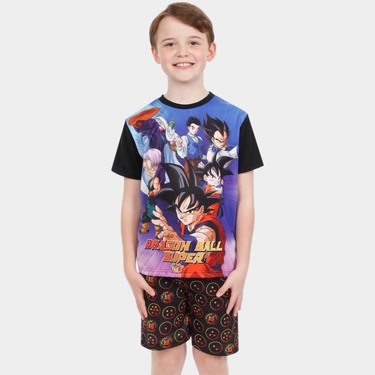2026 Summer Dragon Ball Super All Character Print T-Shirt & Shorts Set Kids Quick Dry Elastic Waist Casual Loose Fit Anime wear