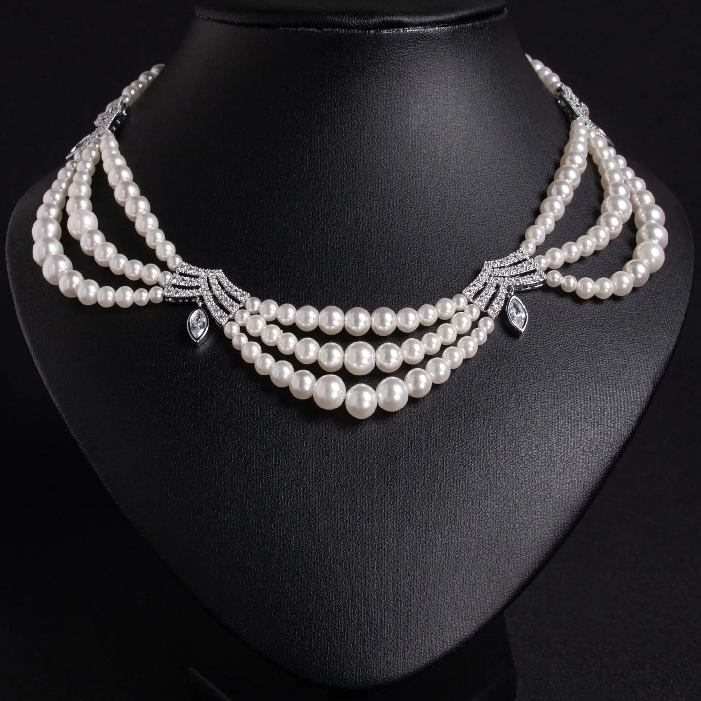 Pop Hot Stereo Jewelry Oil Painting Necklace Earrings Premium Multi-Color 2-Piece Wedding Travel Women's Holiday Gift M-1000