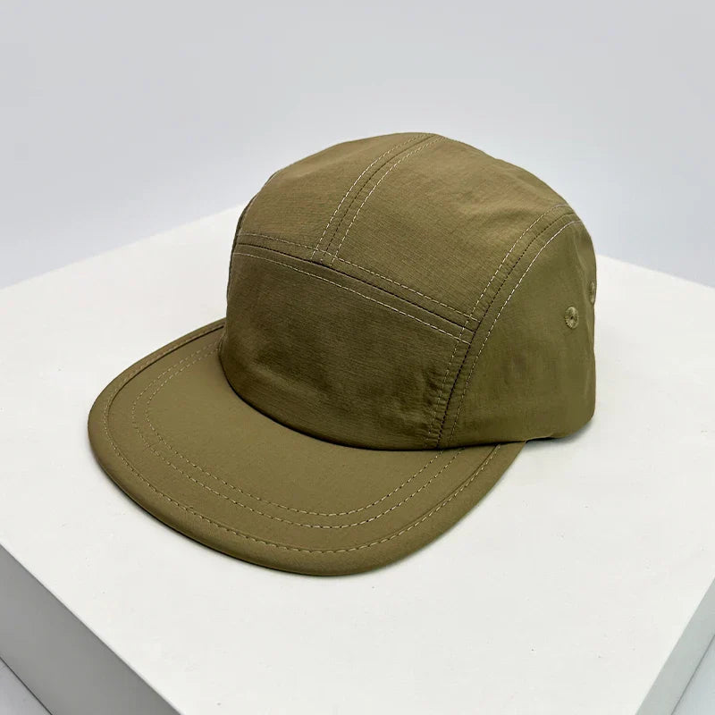 New Unisex Flat Eaves Quick Drying Solid Baseball Hats Breathable Simple Sunshade Outdoor Peaked Caps Versatile Fashion Retro