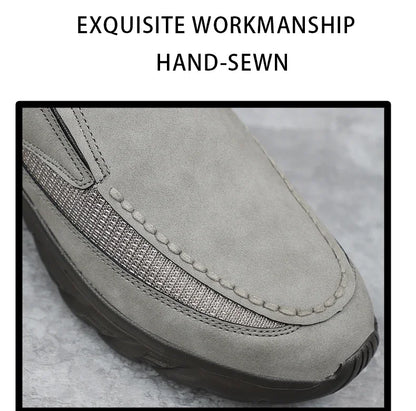 Sapatos Masculinos Casuais de Couro, Mocassins Respiráveis, Tênis Masculinos 2024, Novos Tênis Masculinos de Couro Confortáveis, Calçados Masculinos