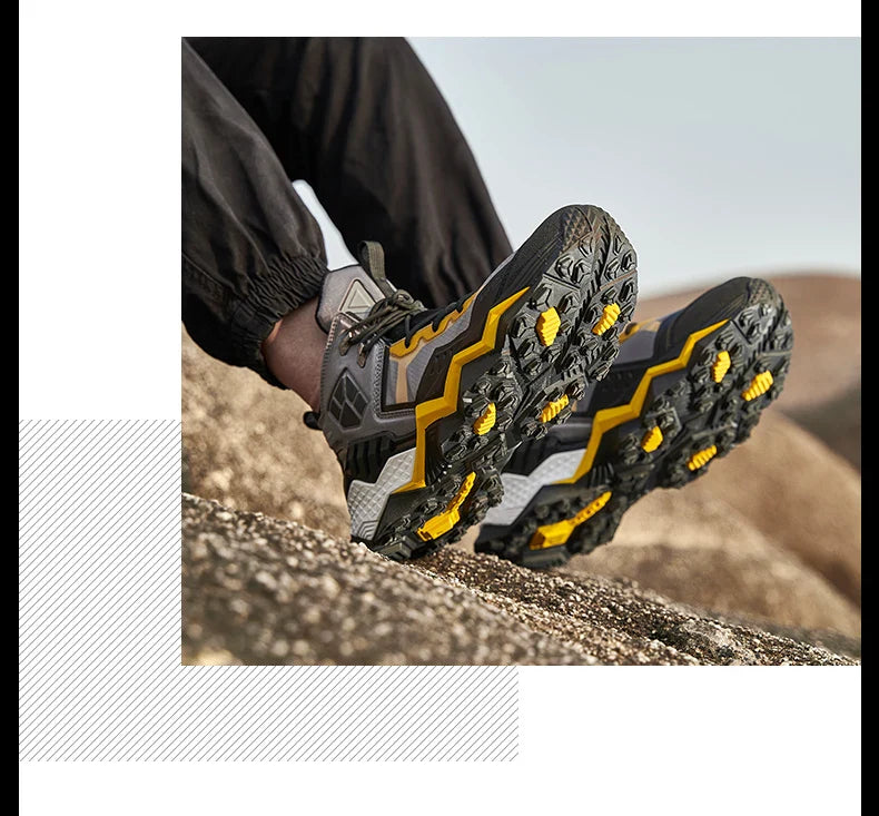 Men  Waterproof Hiking Shoes Breathable Hiking Boots Outdoor Trekking Boots Sports Sneakers Tactical Shoes