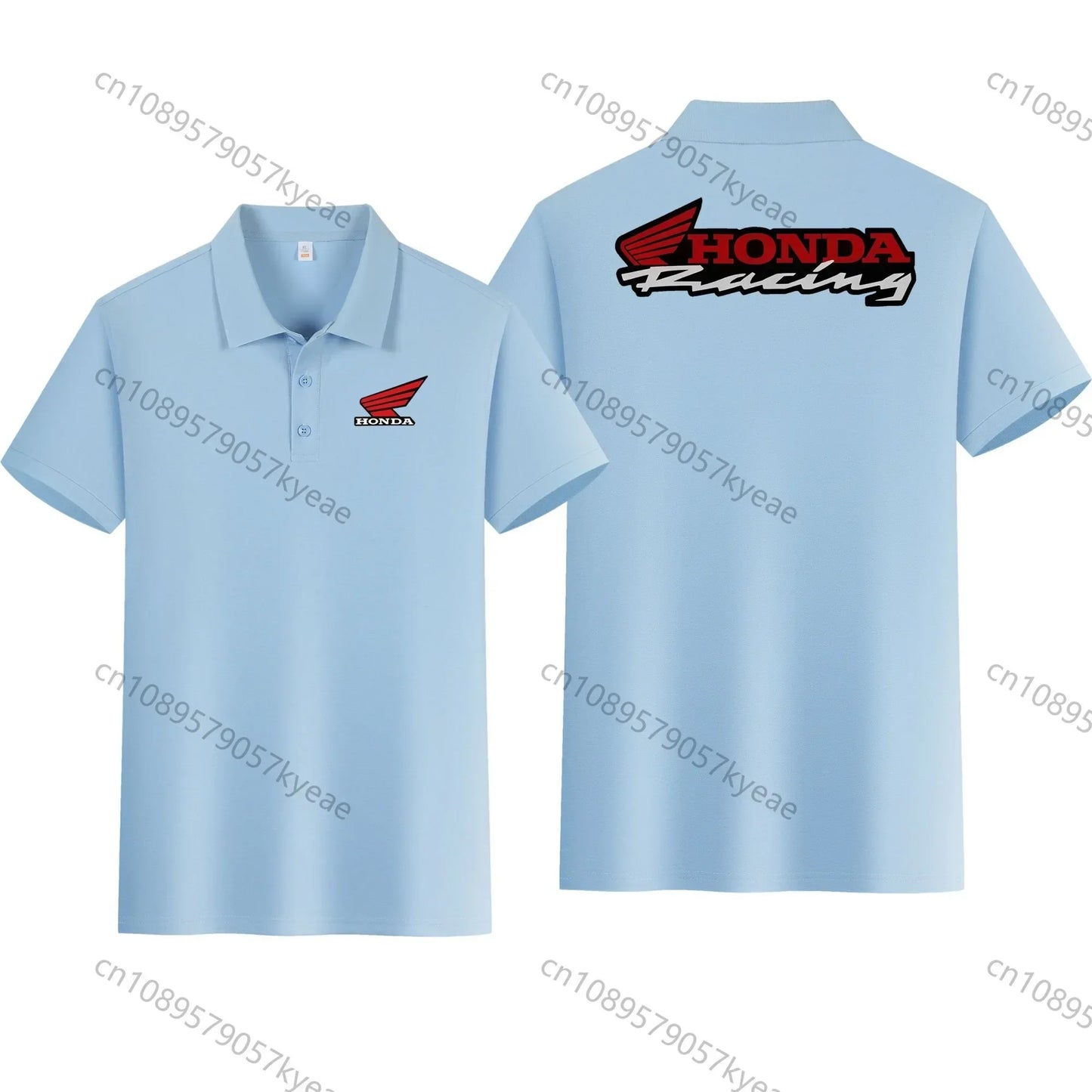 2026 Summer New Men's Racing Wing Logo Polo Shirt Casual Short Sleeve Collared Top Breathable Motorcycle T-Shirt