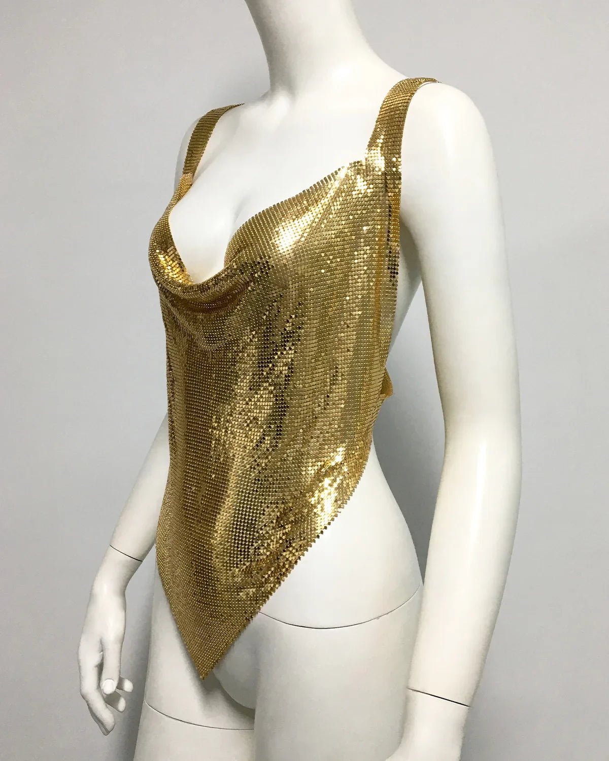Shiny Metal Sequin Party Tank Top For Women Sexy Deep V Neck Backless Off The Shoulder Camisole Rave Nightclub Crop Top 2024 New