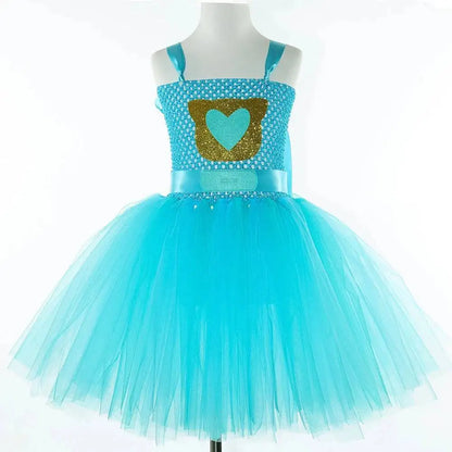 Super Kitty Costumes for Girls Super Cat Tutu Dress for Kids Christmas Halloween Outfits Children Animal Clothes with Eyes Patch